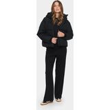 Saint Tropez - Korte Gewatteerde Jas - Zwart - Dames - Polyester