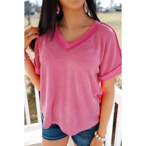 Wafelbrei V-hals Top