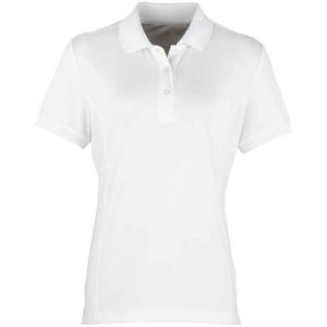Premier Dames/Dames Coolchecker Piqué Poloshirt (Wit)
