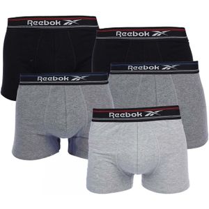 Reebok Heren sport boxershorts (5-pack) (Grijs/Zwart/Donkergrijs)