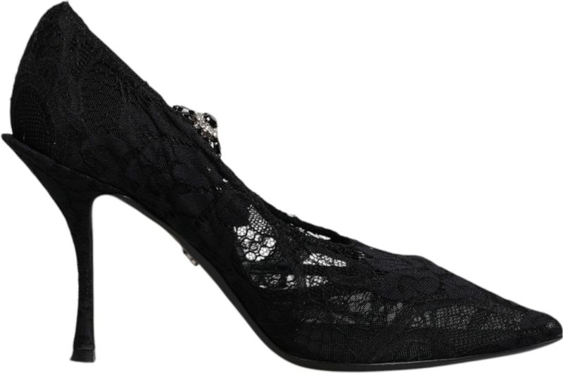 Lace Pumps Hakken Zwart