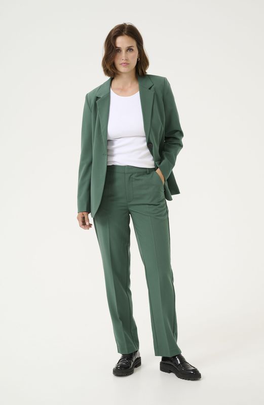 Pants - Garden Topiary Green - Regular Fit - Hoge Taille - Lange Lengte