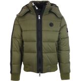 Plein Sport - Gewatteerd Jack - Groen - Heren - Met Afneembare Capuchon