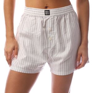 Hugo Dames/Dames Maia Krijtstreep Pyjamashort (Wit)