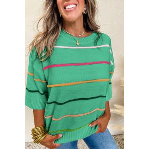 Gestreepte Brei Pulier Sweater