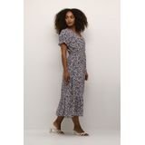 Cream - Jurk 'Lina' - Gemengde Kleuren - V-hals - 3/4 Lengte - Bloemenprint