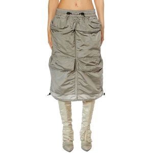 Diesel Dames O-Windy Cargo Midi Rok (Grijs)