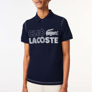 Lacoste - Bedrukt Poloshirt - Blauw - Heren - Organic Cotton