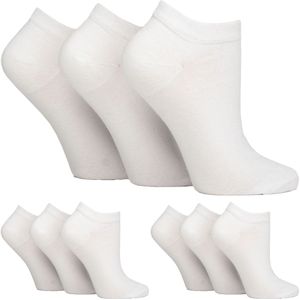 9 Paar Dames Diabetische Trainersokken | Enkelsokken voor Gezwollen Voeten