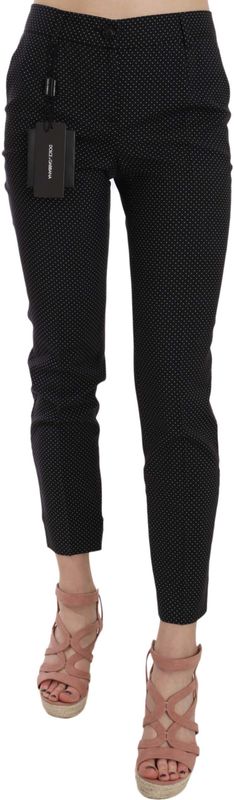 Dolce & Gabbana Dames Polka Dot Slim Capri Broek Taps toelopende broek