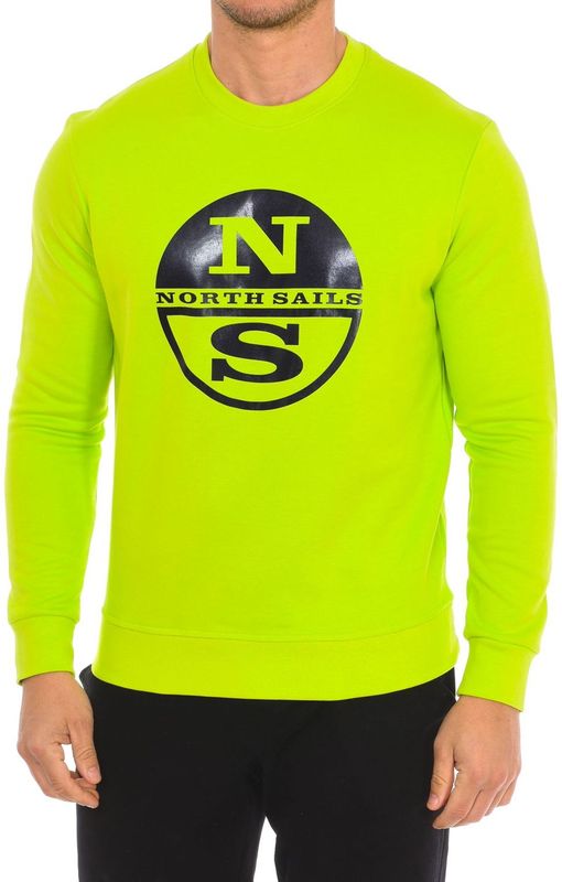 North Sails - Sweatshirt - Groen - Geribbelde Ronde Hals