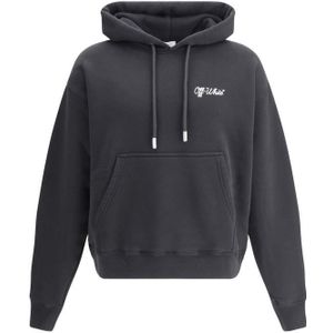 Off White, Heren, Sweatshirts & Hoodies, Zwart, Maat: L Katoen,