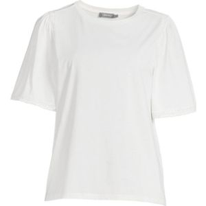 Geisha T-shirt met broderie wit
