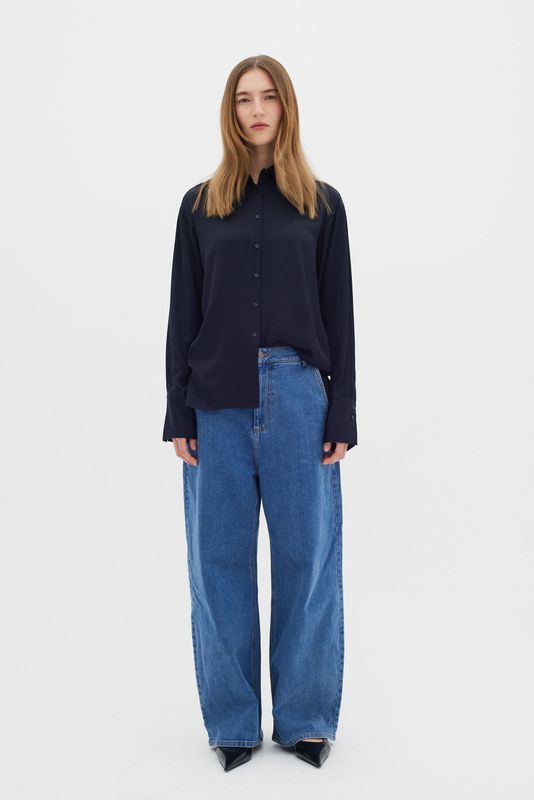 In Wear - Paulineiw - Blouse - Blauw - Viscose - Lange Mouwen