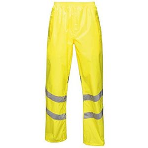 Regatta Unisex Hi Vis Pro Reflective Packaway Work Over Broek (Geel) - Maat XL