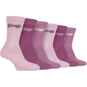 Dames 6-Pack Wandelsokken | Katoenen Sokken voor Buitenactiviteiten