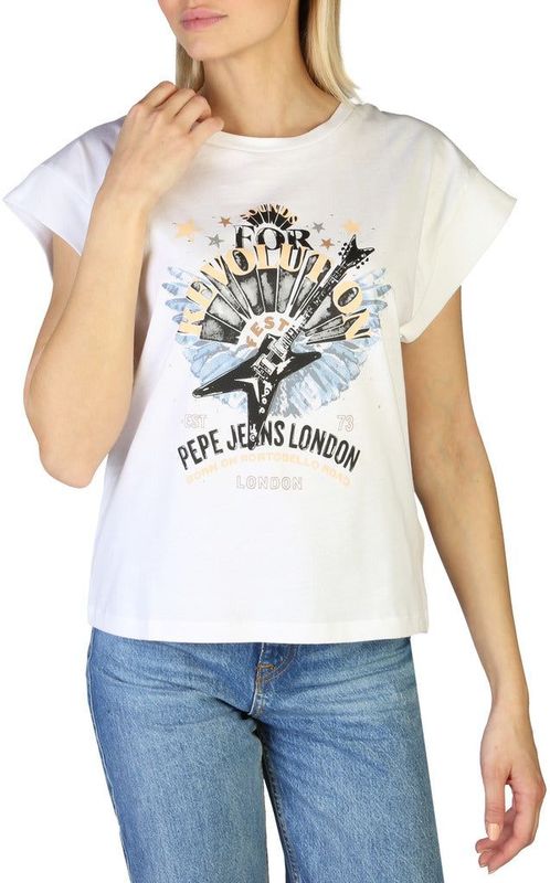Pepe Jeans - CAROLINE_PL505158 - T-shirt - Katoen - Korte Mouwen - Ronde Hals