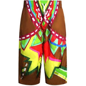 Dsquared2 Colourful Abstract Design Brown Over sized Swim Shorts