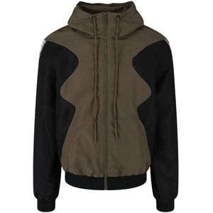 Athleisure - Diag Outline Design - Jas - Gebroken Wit - Zwart