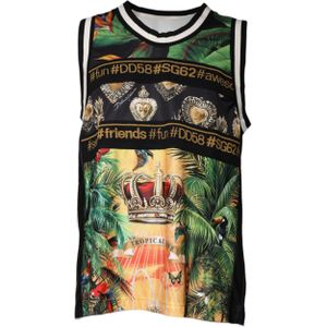 Dolce & Gabbana - Tropische Print - Mouwloze Tank Top - Veelkleurig - Heren