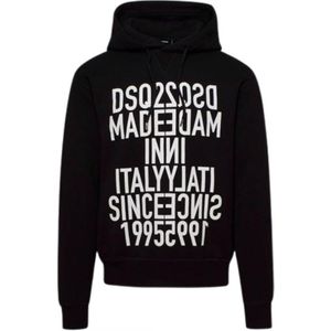 Dsquared2 Gemaakt In Italië Sinds 1995 Zwarte Hoodie - Maat M