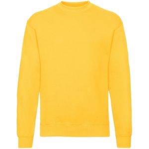 Fruit of the Loom Heren Klassiek 80/20 Ingezet Sweatshirt (Zonnebloem Geel)