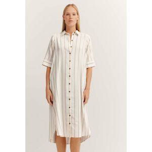 Bugatti Damen Overhemdjurk in linnenmix