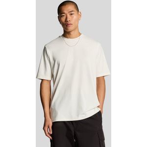 Lyle & Scott - Gepaneerd Neopreen T-shirt - Off-White