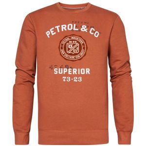 Petrol Industries - Heren Casual Sweater - Oranje - Maat L