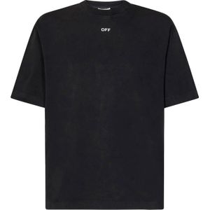 Off White - T-shirt - Zwart - Katoen