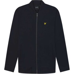 Lyle & Scott Heren Jersey Loop Back Bomber Jacket (Marine)
