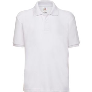 Fruit of the Loom Kinder/Kinder Piqué Poloshirt (Wit)