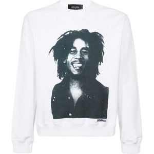 DSquared2 Heren Bob Marley Cool Fit Sweatshirt (Wit)