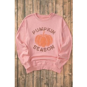 Azura Exchange Roze POMPOENSEIZOEN Crew Neck Drop Shoulder Sweatshirt