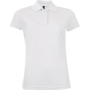 SOLS Dames dames Performer korte mouw Pique Polo Shirt (Wit)