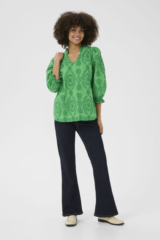 CULTURE - Blouse 'Utia' - Jade Groen - Blouseshirt