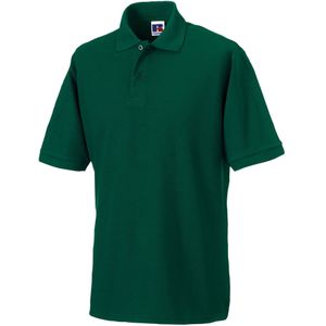 Russell Heren Polycotton Pique Slijtvast Poloshirt (Fles groen)