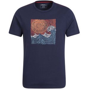 Mountain Warehouse Heren Tidal Wave Organisch Katoenen T-shirt (Marine)