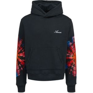 Amiri - Hoodie - Zwart - Spot Tie Dye Mouwen