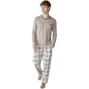 JJB18 Katoenen pyjama met lange mouwen voor heren