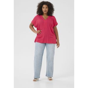 Blouse met korte mouwen Loose fit Raspberry pink