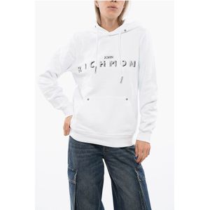 BETTO Hoodie Sweatshirt met geborduurd logo in het wit