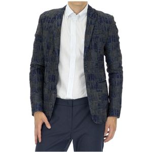 Emporio Armani  Blazer Normale Pasvorm  Volledige Mouw Veelkleurig - Maat IT 50