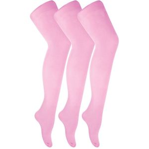 Sock Snob - 3 paar dames 40 denier pastel panty's - Bleekroze