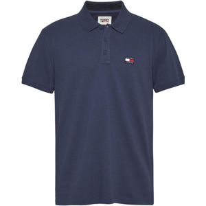 Tommy Jeans Polo SS Classic Badge Polo Blauw