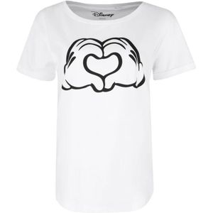 Disney Dames/dames Love Hands Mickey Mouse T-shirt (Wit)