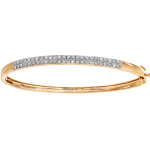 9ct geelgouden halve karaat diamanten pave-set armband