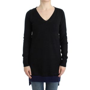 Costume National Dames Zwarte V-hals lichtgewicht trui