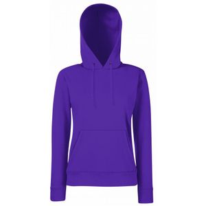 Fruit Of The Loom Vrouwen Dames Fit Sweatshirt Met Capuchon / Hoodie (Paars)