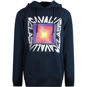 Cavalli Class - Hoodie - Marineblauw - Asymmetrisch Box-Design